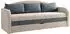 Mirjan24 Tenus Schlafsofa mit Bettkasten, beige/grau, 208x86x76cm (800002107766)