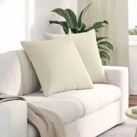 vidaXL Sofakissen 2 stk. Mikrofaserstoff Beige 80 x 80 cm