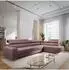 Masseno Hestion Ecksofa L-Form Velours lila mit Schlaffunktion (800002130375)