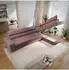 Masseno Hestion Ecksofa L-Form Velours lila mit Schlaffunktion (800002130375)