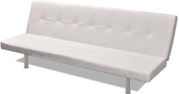 vidaXL Adjustable Sofa Bed with 2 Pillows Cream