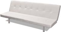 vidaXL Schlafsofa mit 2 Kissen Kunstleder Ausziehbar Schwarz