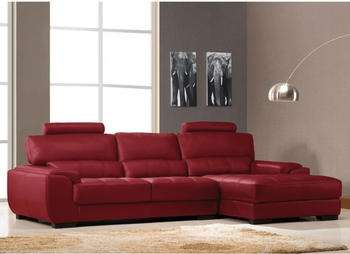 Kauf-Unique Metropolitan II Ledersofa Ecksofa (schwarz) (Ecke links)