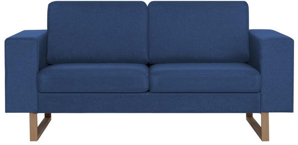 vidaXL 2-Sitzer Sofa Stoff 156 cm blau