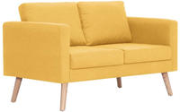 vidaXL 2-Sitzer-Sofa Stoff Gelb