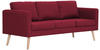 vidaXL Couch 3 Sitters in Fabric Burgundy