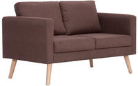 vidaXL 2-Sitzer-Sofa Stoff Braun