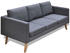 vidaXL Couch 3 Sitters in Fabric Dark Grey