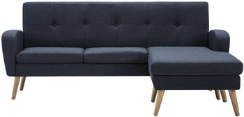 vidaXL Angle Sofa Fabric 186 x 136 cm Dark Grey