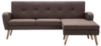 vidaXL Angle Sofa Fabric 186 x 136 cm Brown