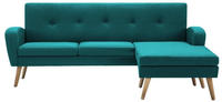 vidaXL Angle Sofa Fabric 186 x 136 cm Green