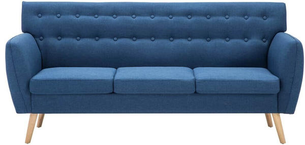 vidaXL 3-Seater Sofa Fabric 172 x 70 cm Blue