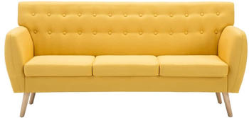 vidaXL 3-Seater Sofa Fabric 172 x 70 cm Yellow