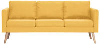 vidaXL 3-Sitzer-Sofa Stoff Gelb