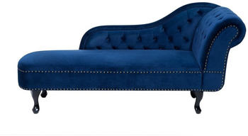 Beliani Right Hand Chaise Longue Blue NIMES