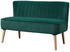 dunkelgrün: HomCom 2-Sitzer Stoffsofa 117x56,5x77cm