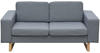 vidaXL 2-Seater Fabric Sofa with Iron Legs Light Grey