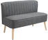 dunkelgrau (V04CG): HomCom 2-Sitzer Stoffsofa 117x56,5x77cm