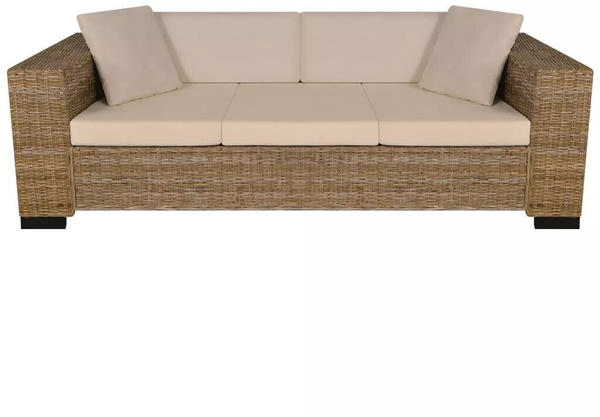 vidaXL 3-Sitzer Sofa Set Echt Rattan (243246)