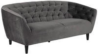 ACTONA GROUP 3-Sitzer "Ria Couch, Sofa," Samtstoff, Massivholz-Beine,