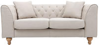 Sofa klassisch Stoff 2-Sitzer Naturfarben MONTAIGNE