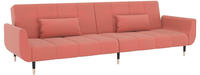 vidaXL Schlafsofa 2-Sitzer mit 2 Kissen Rosa Samt