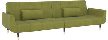 vidaXL 2-sitzer Schlafsofa Samt 220cm (3375) mit 2 Kissen hellgr&uuml;n