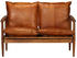 vidaXL 2-Sitzer Sofa Leder (246482) braun