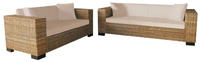 vidaXL Sofa-Set 2-Sitzer und 3-Sitzer Echtes Rattan