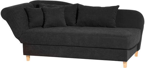 Veloursstoff-Sofa in schwarz