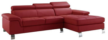 Kauf-Unique Ecksofa Mishima Ecke rechts rot