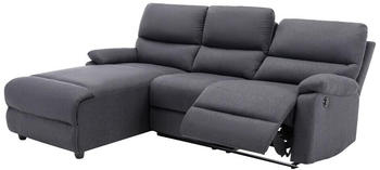Kauf-Unique LUNANO Corner Sofa mit elektrischer Relaxfunktion Stoff rechts anthrazit
