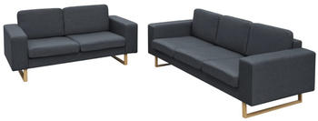 vidaXL 2-3-Sitzer Sofa Set dunkelgrau