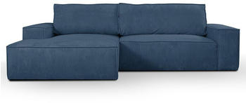 Pascal Morabito Ecksofa mit Schlaffunktion AMELIA Links blau