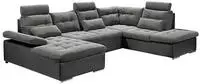 ED EXCITING DESIGN Wohnlandschaft "Jakarta U-Form mit Bettfunktion, Bettkasten"
