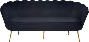 SalesFever Muschel-Sofa 3-Sitzer 180x54x78cm schwarz