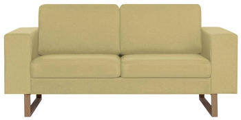 vidaXL 2-Sitzer Sofa Stoff 156 cm gr&uuml;n