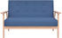 vidaXL 2-sitzer Sofa Stoff 113,5 cm blau