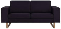 vidaXL 2-Sitzer Sofa Stoff 156 cm schwarz