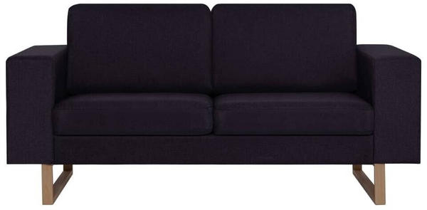 vidaXL 2-Sitzer Sofa Stoff 156 cm schwarz