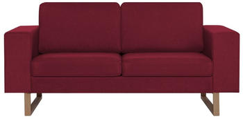 vidaXL 2-Sitzer Sofa Stoff 156 cm weinrot