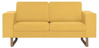 vidaXL 2-Sitzer-Sofa Stoff Gelb