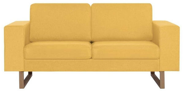 vidaXL 2-Sitzer Sofa Stoff 156 cm gelb