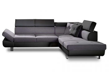 Best mobilier Right Angle Sofa Lisbona Black/Grey