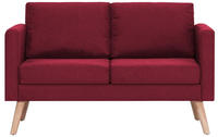 vidaXL 2-Sitzer-Sofa Stoff Weinrot