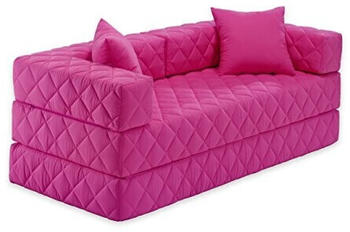 Traumnacht 2-Sitzer Schlafsofa mit Spitzkissen 175x80x40cm rosa