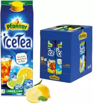 Pfanner Eistee Limette und Zitrone 6x2L TetraPak