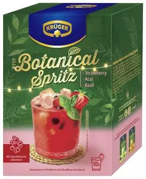 Kr&uuml;ger Typ Botanical Spritz Strawberry Acai Basil Getr&auml;nkepulver 10er