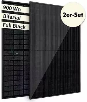 VALE Solarmodul 2er-Set Full Black bifazial je 450 Wp