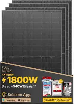 Solakon 450W PV Module Full Black 4 Stk. (1526)